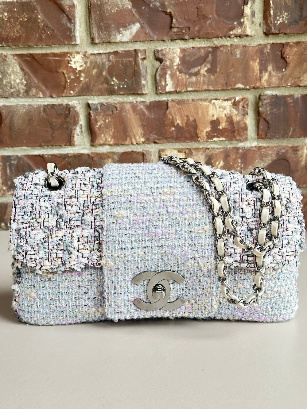 Chanel Fantasy Flap Bag Tweed Medium	Multicolor 74534